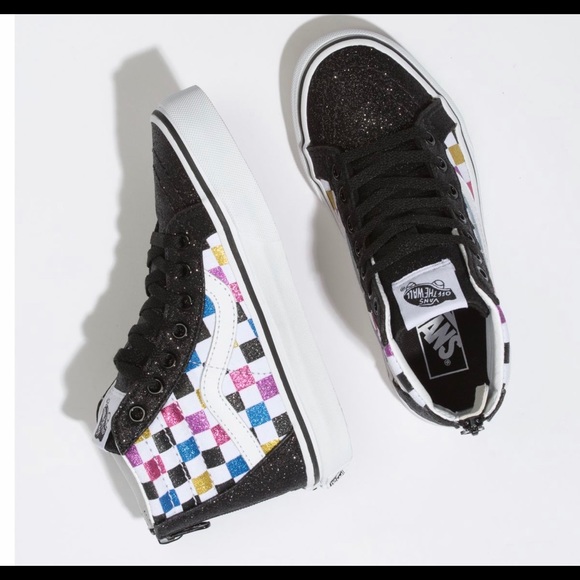 Vans unisex sparkle checker high tops - Picture 2 of 8
